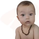 Colar de âmbar bebê olive cherry polido - 33 cm