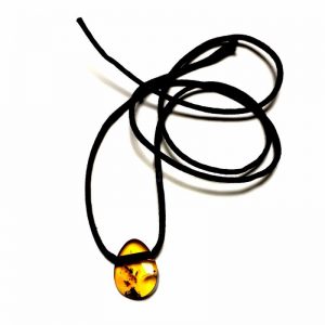 Amuleto de âmbar pingente para adulto mel polido - 60 cm