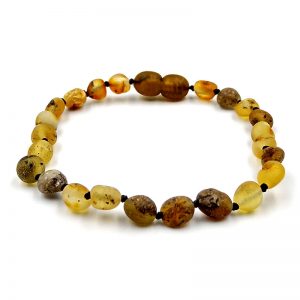 Pulseira de âmbar adulto barroco curativo green claro rústico
