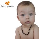 Colar de âmbar bebê olive cherry rústico - 33 cm