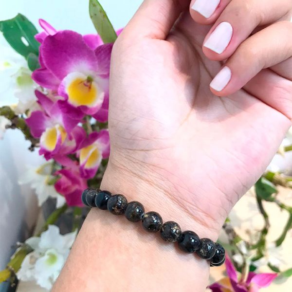 Pulseira de âmbar adulto curativo barroco green polido sem fecho - 19 cm - Imagem 3