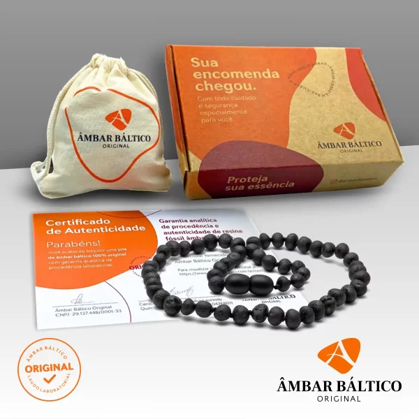 Colar de âmbar adulto barroco cherry rústico