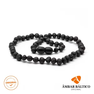 Colar de âmbar adulto barroco cherry rústico