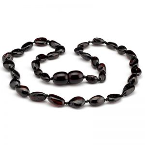 Colar de âmbar bebê olive cherry polido - 33 cm