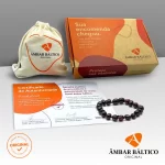 Pulseira de âmbar adulto barroco cherry polido