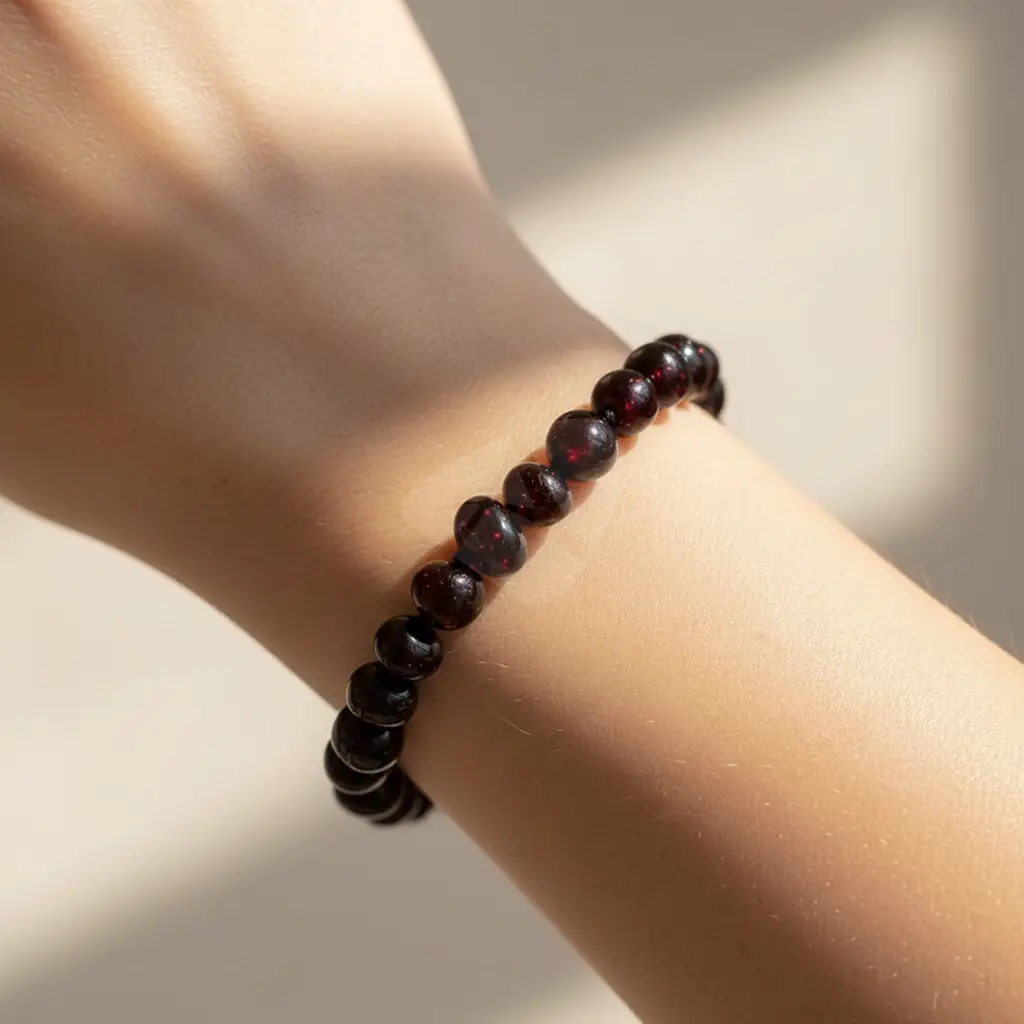 Pulseira de âmbar adulto barroco cherry polido - Imagem 2