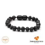 Pulseira de âmbar adulto barroco cherry rústico