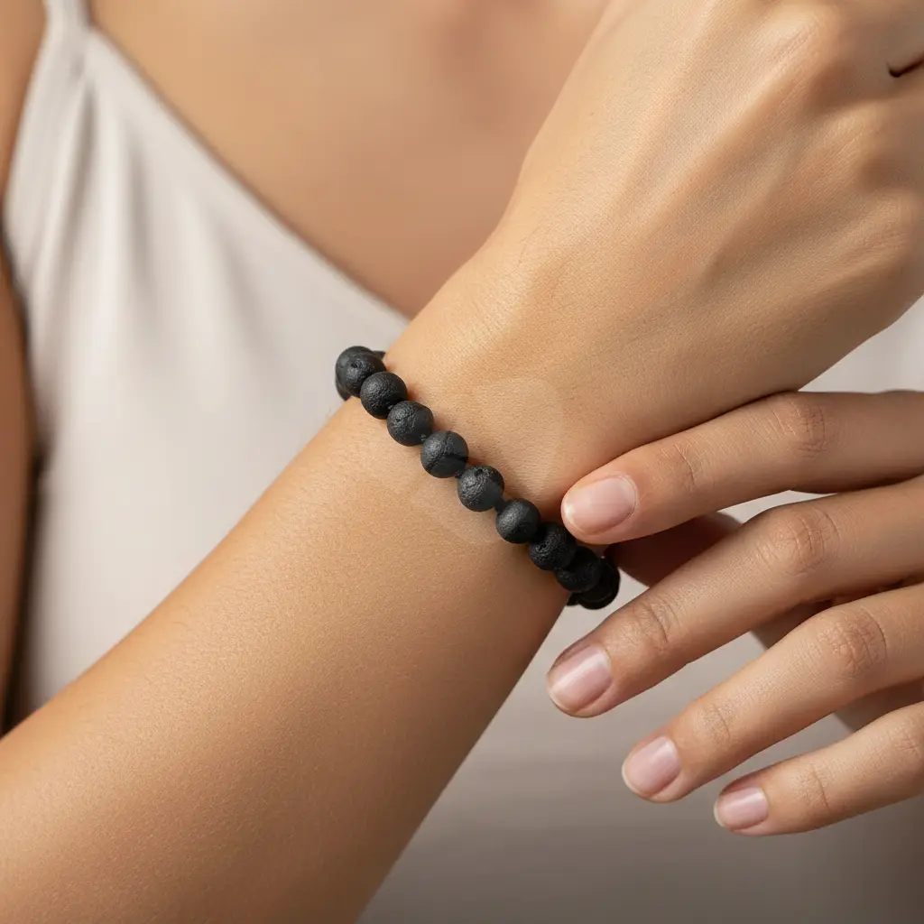 Pulseira de âmbar adulto barroco cherry rústico - Imagem 3