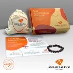 Pulseira / tornozeleira de âmbar bebê barroco cherry polido - 14 cm