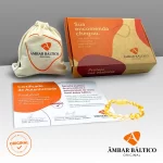 Pulseira / tornozeleira de âmbar bebê barroco limão polido - 14 cm