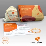 Pulseira / tornozeleira de âmbar bebê premium barroco limão e quartzo rosa polido - 14 cm