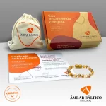 Pulseira / tornozeleira de âmbar criança barroco green claro polido - 16 cm