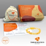 Tornozeleira de âmbar adulto barroco limão rústico