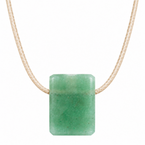 Colar difusor pessoal aromático quartzo verde minimalista