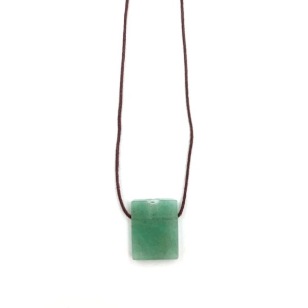 Colar difusor pessoal aromático quartzo verde minimalista - Imagem 2
