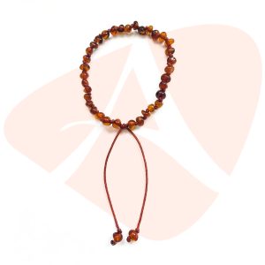 Mini shambala de âmbar adulto cognac polido ajustável