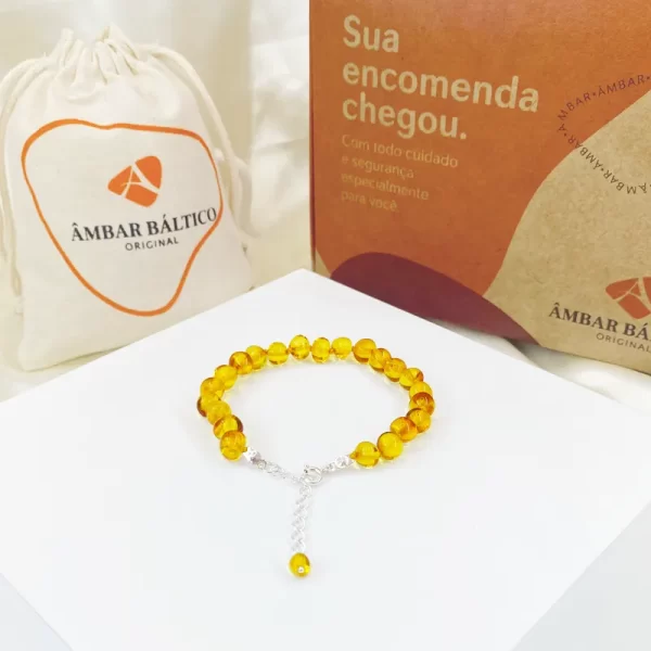 Pulseira de Âmbar Bia em Prata 925 - Imagem 3
