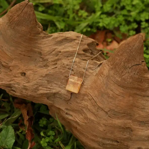 Colar difusor pessoal aromático Minimalista Citrino-Prata 925 - Imagem 2