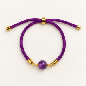 Pulseira Single Ajustável com Pedra Natural