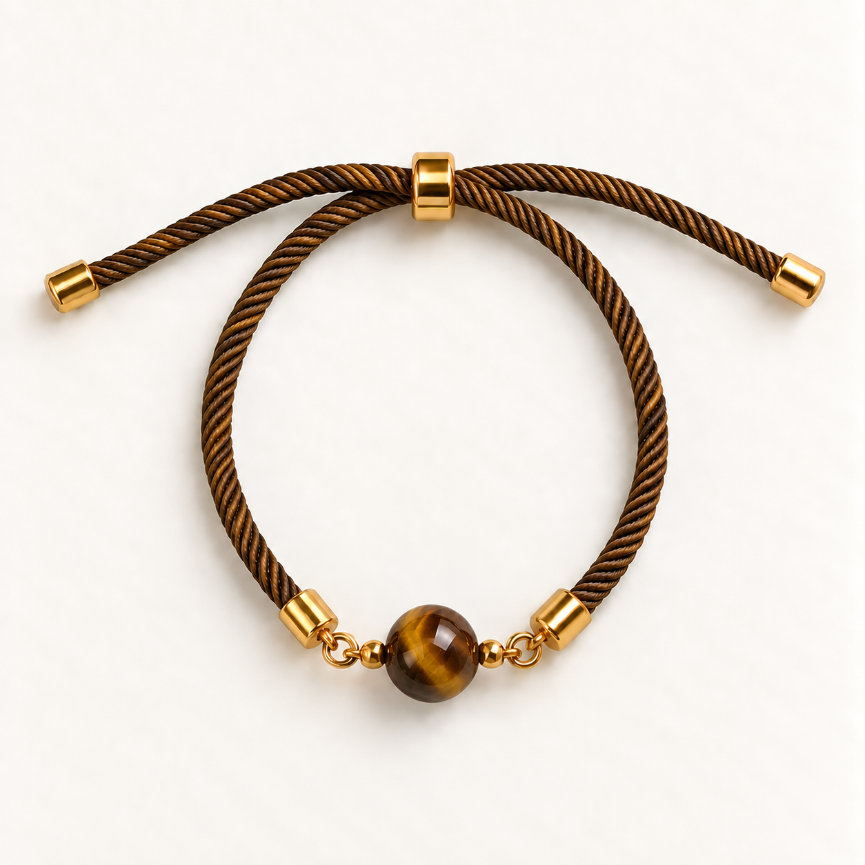Pulseira Single olho de tigre ajustavel