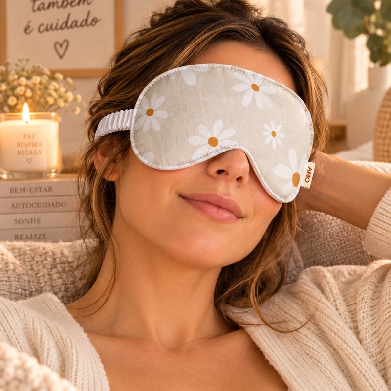 Máscara Térmica Relaxante para os Olhos com Elástico - Sementes e Lavanda - Imagem 2