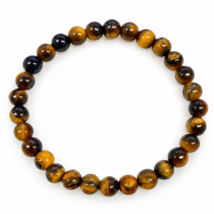 Pulseira de Pedra Natural 6 mm em Fio Elástico 18 cm