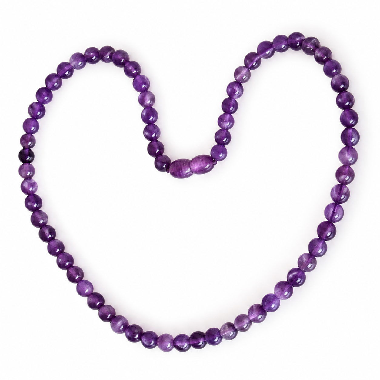 Colar de Ametista Natural 6 mm | 45 cm - Imagem 2